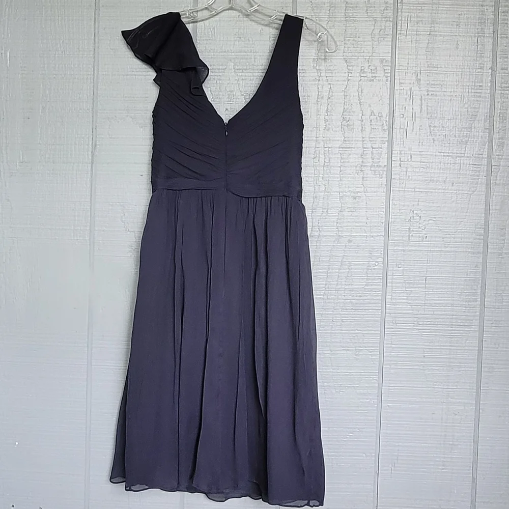 J.Crew Serena 100% Silk Chiffon Dress. Size 8 - Picture 3 of 6